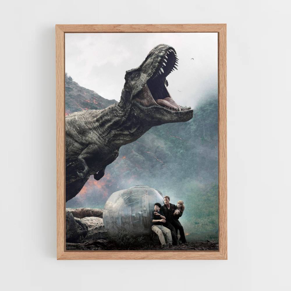 Poster T-Rex-aanval