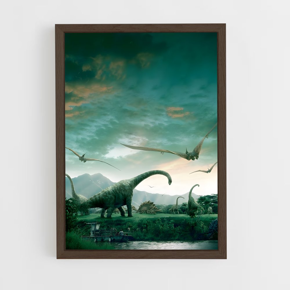 jurassic-park-4 cadre Bois foncé