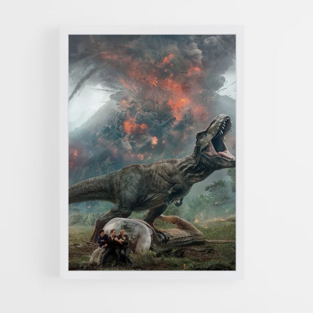 Poster Jurassic Park vulkaan