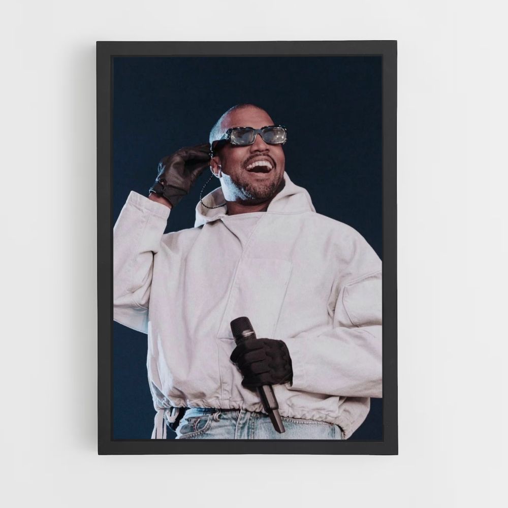 Poster Kanye West-bril