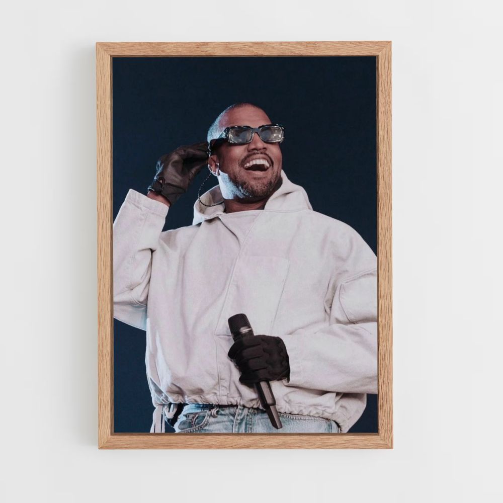 Poster Kanye West-bril