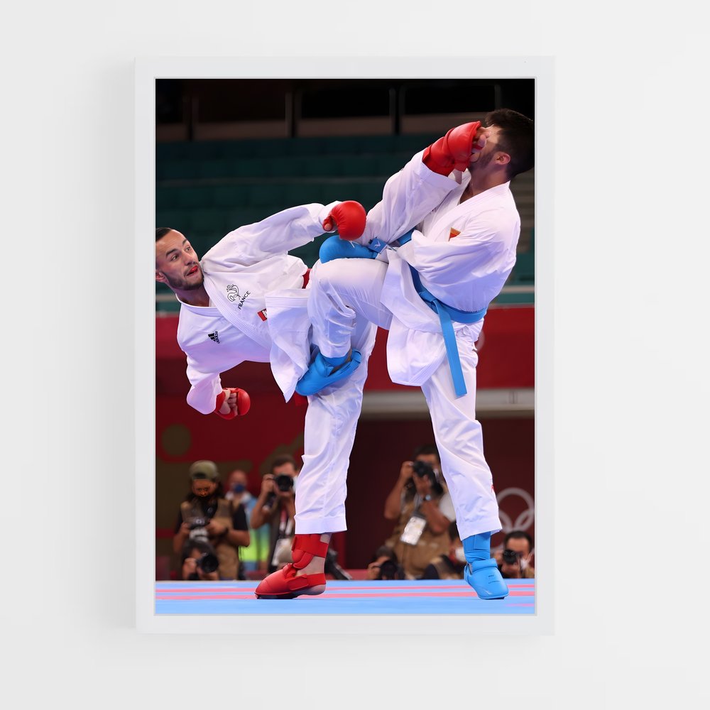 karate-3 cadre Blanc