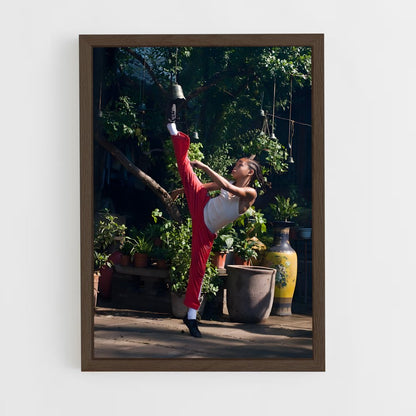 karate-kid-14 cadre Bois foncé