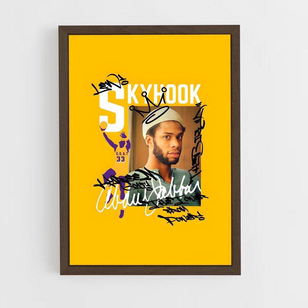 kareem-abdul-jabbar-4 cadre Bois foncé