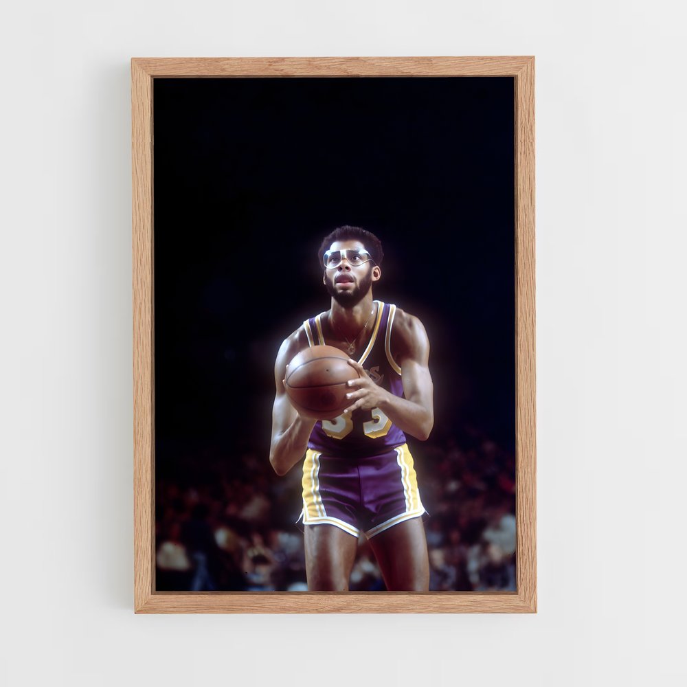 kareem-abdul-jabbar-5 cadre Bois clair