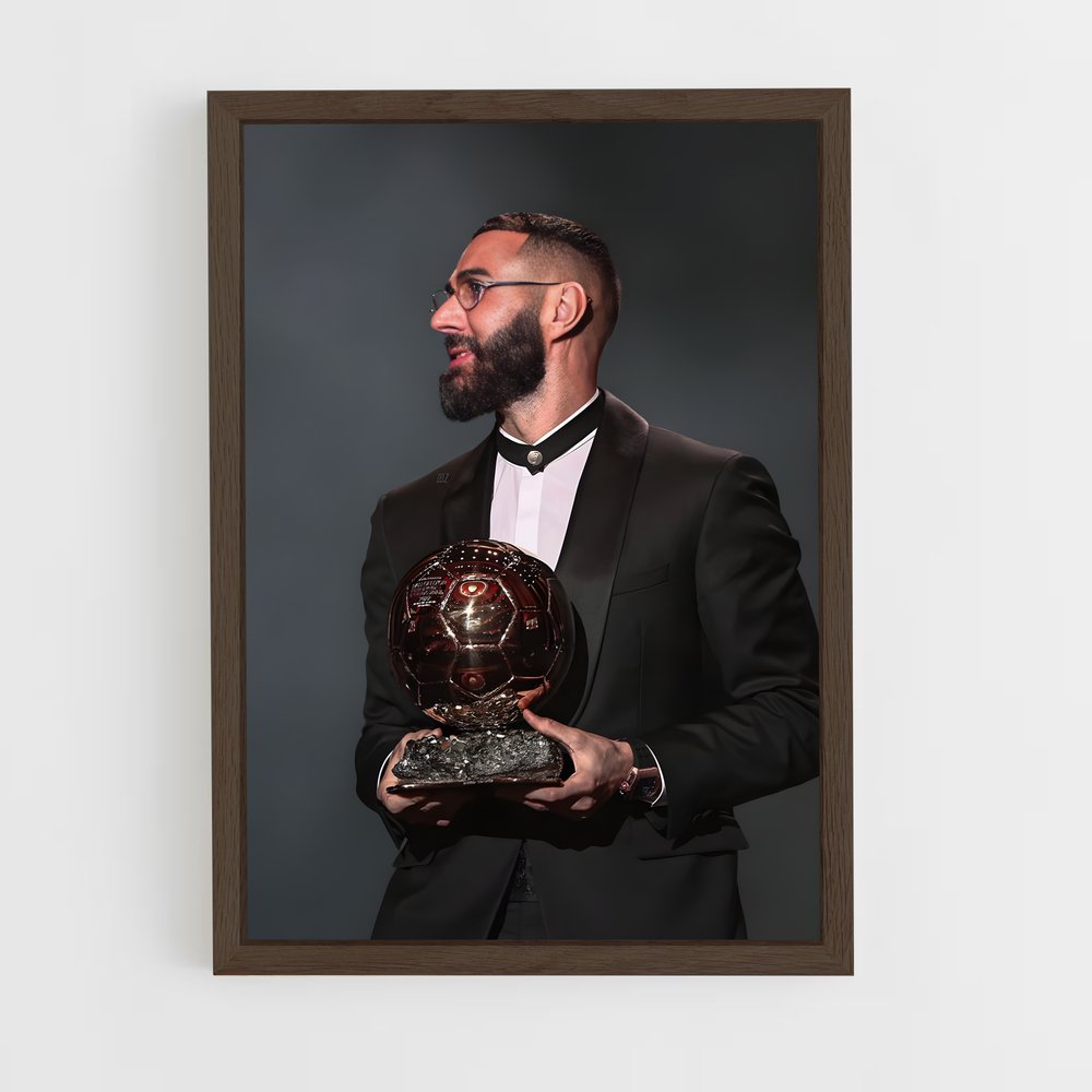 karim-benzema-16 cadre Bois foncé