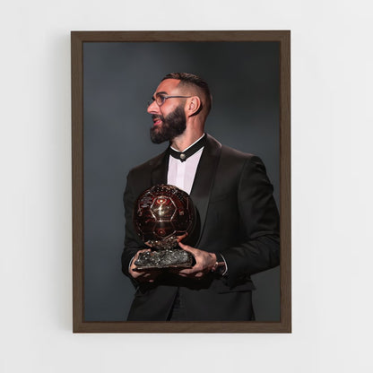 karim-benzema-16 cadre Bois foncé