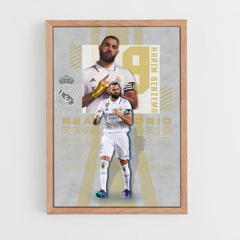 karim-benzema-5 cadre Bois clair