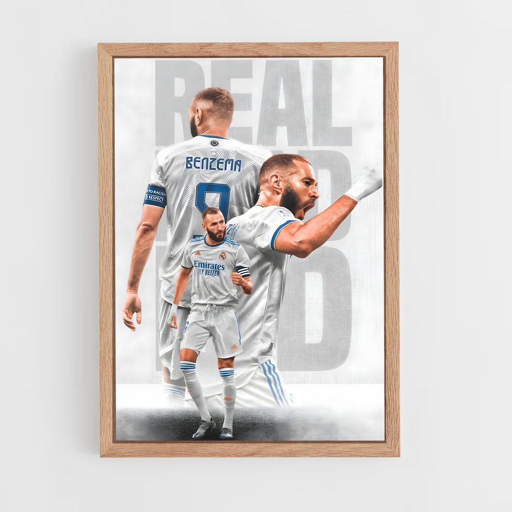karim-benzema-6 cadre Bois clair