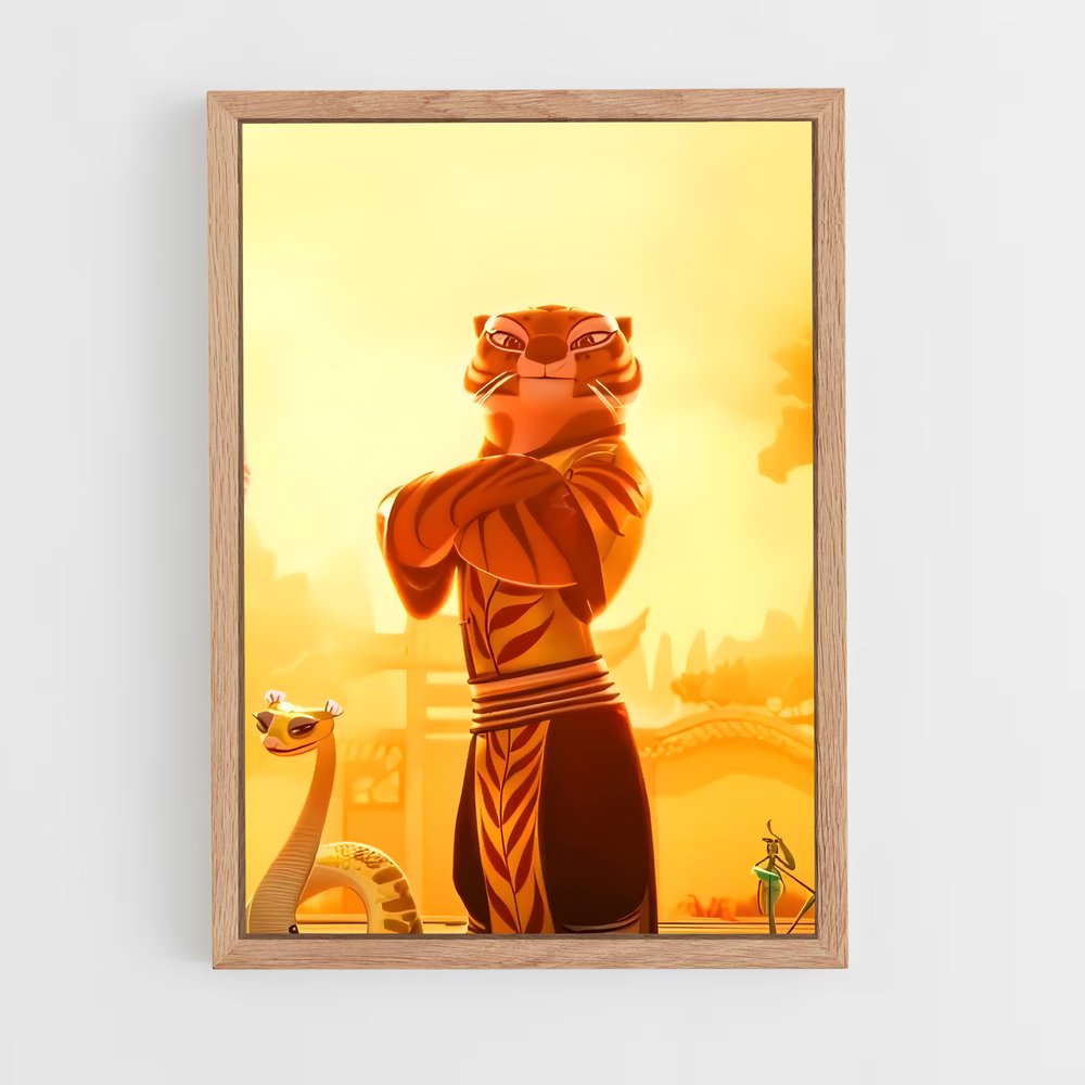 kung-fu-panda-11 cadre Bois clair