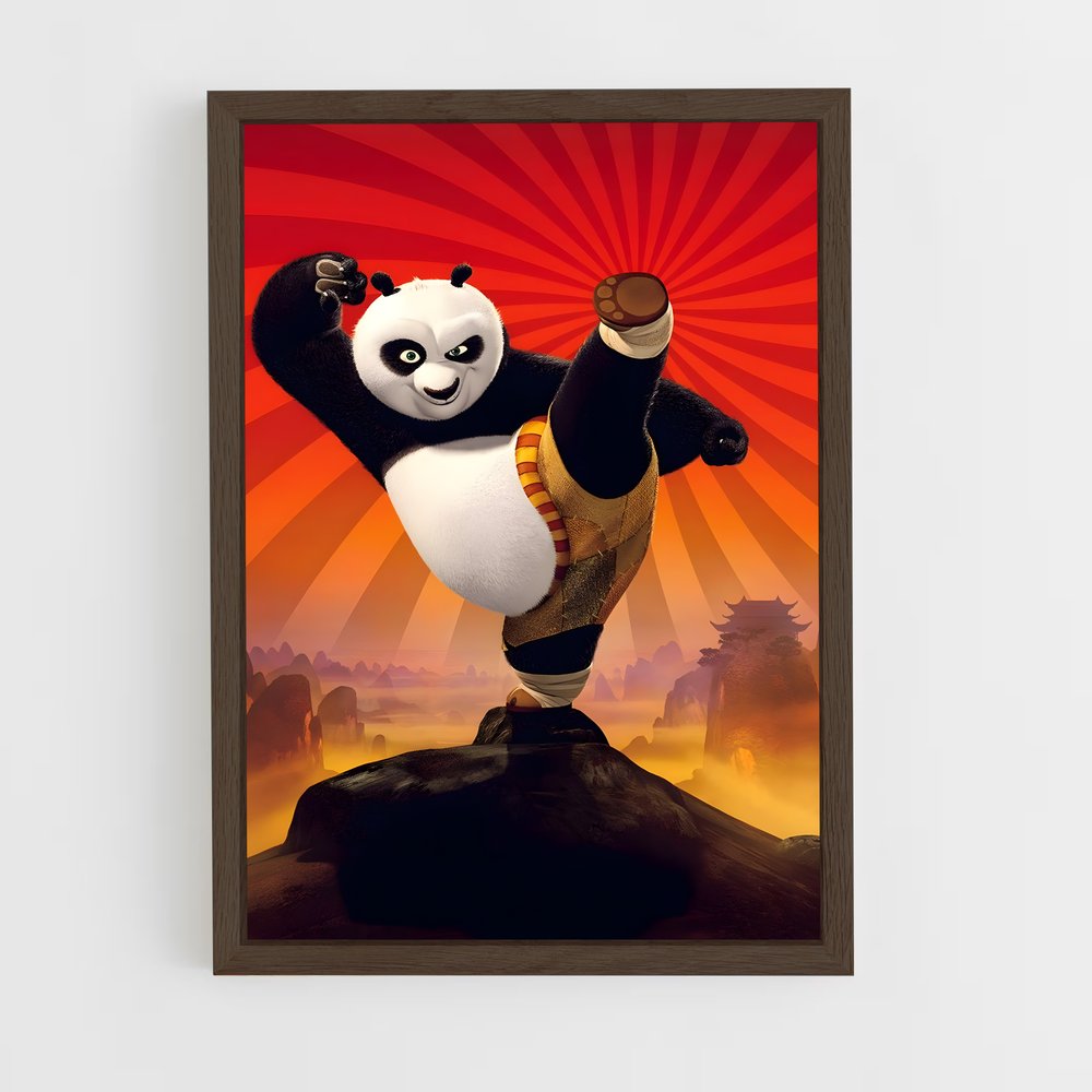kung-fu-panda-15 cadre Bois foncé
