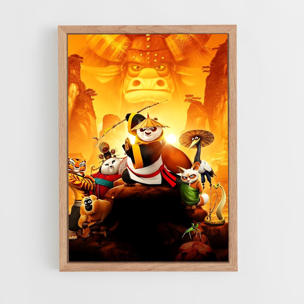 kung-fu-panda-18 cadre Bois clair