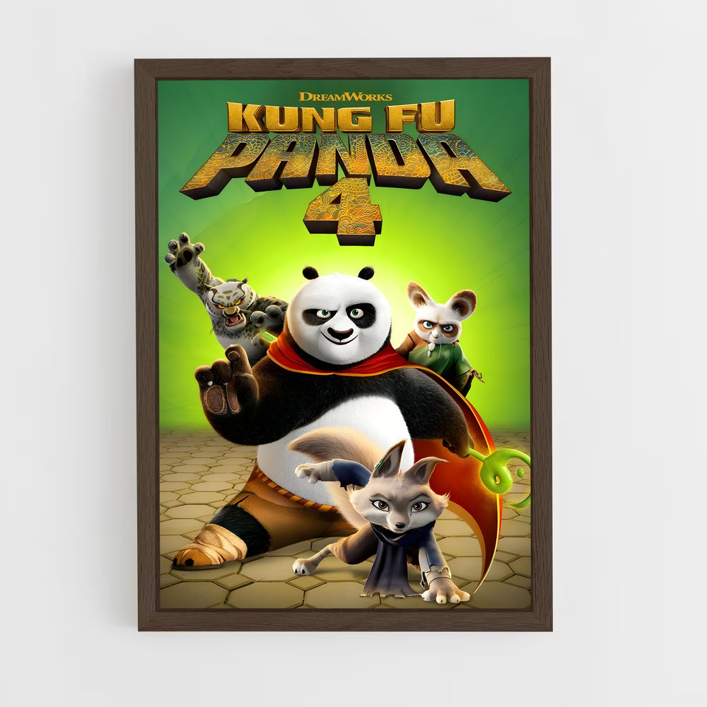 kung-fu-panda-3 cadre Bois foncé