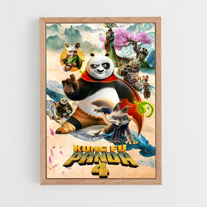 kung-fu-panda-4 cadre Bois clair