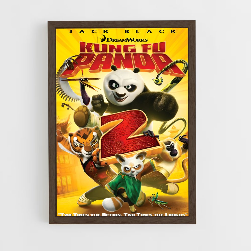 kung-fu-panda-6 cadre Bois foncé