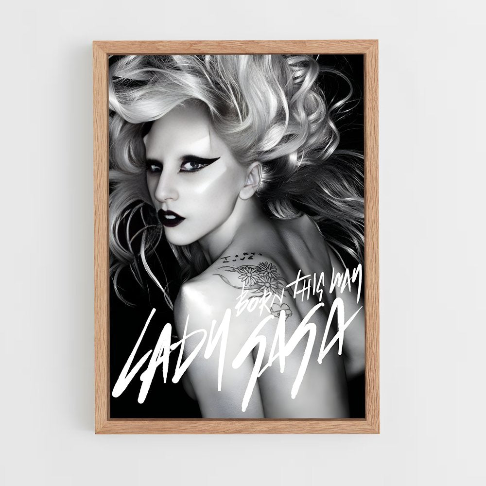 lady-gaga-2 cadre Bois clair