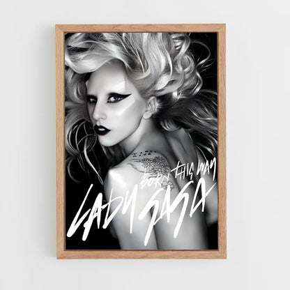 lady-gaga-2 cadre Bois clair