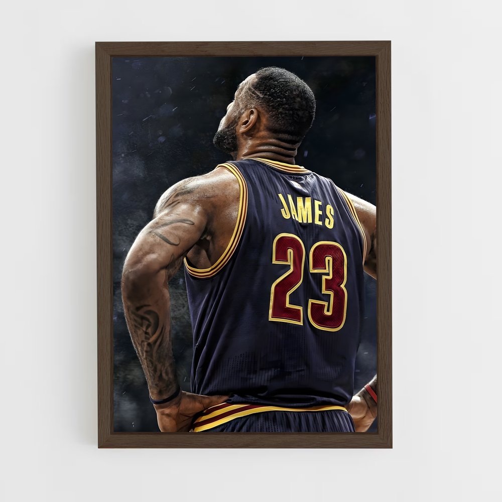 lebron-james-7 cadre Bois foncé