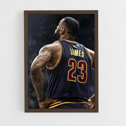 lebron-james-7 cadre Bois foncé