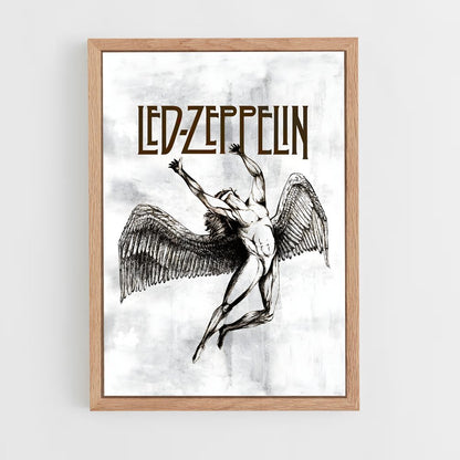 led-zeppelin-4 cadre Bois clair