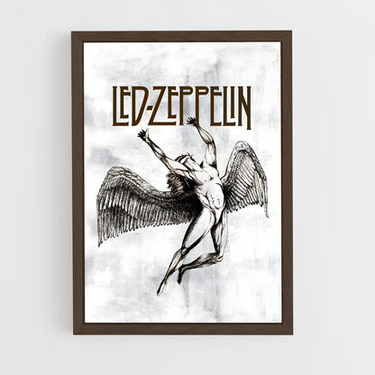 led-zeppelin-4 cadre Bois foncé