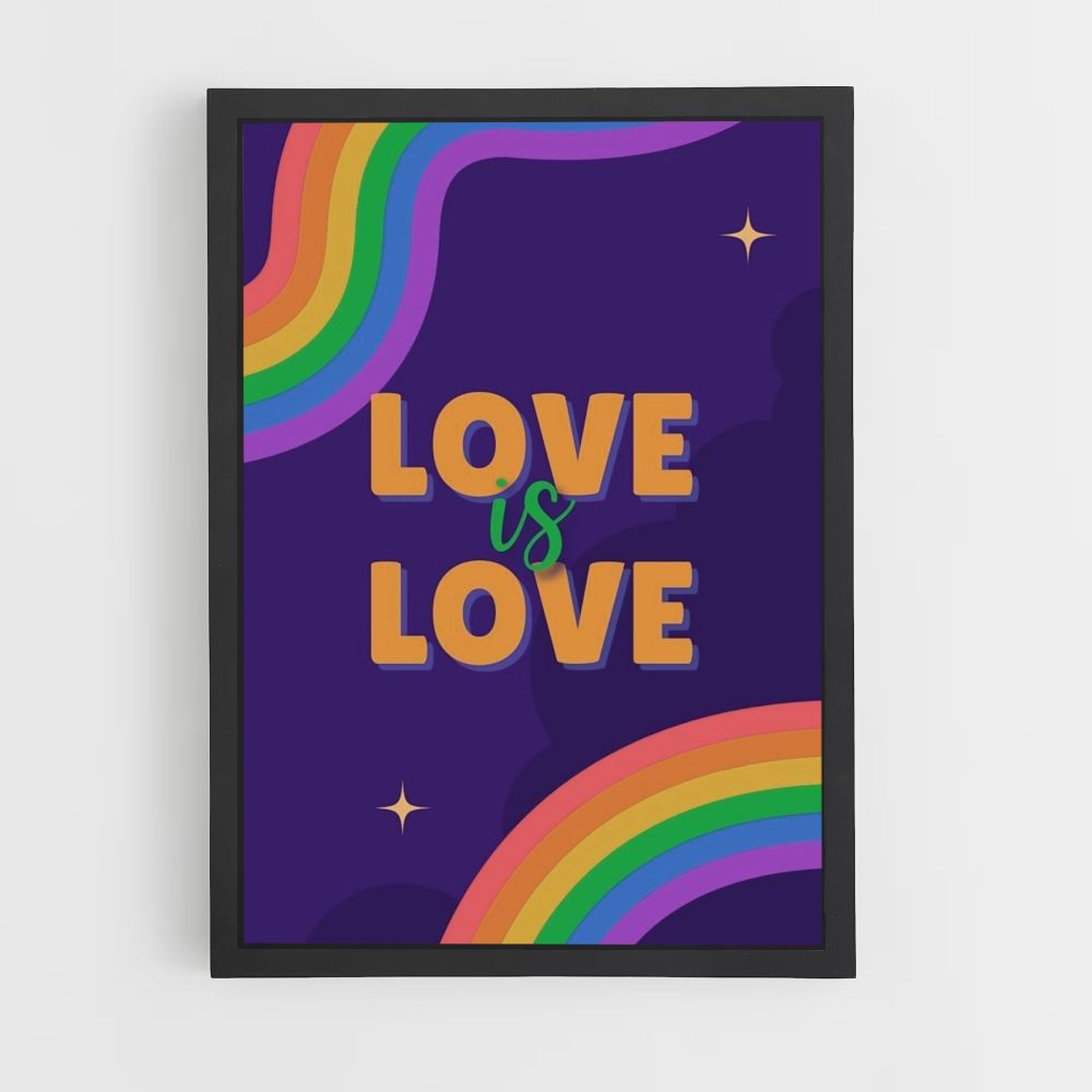 Poster Liefde Regenboog