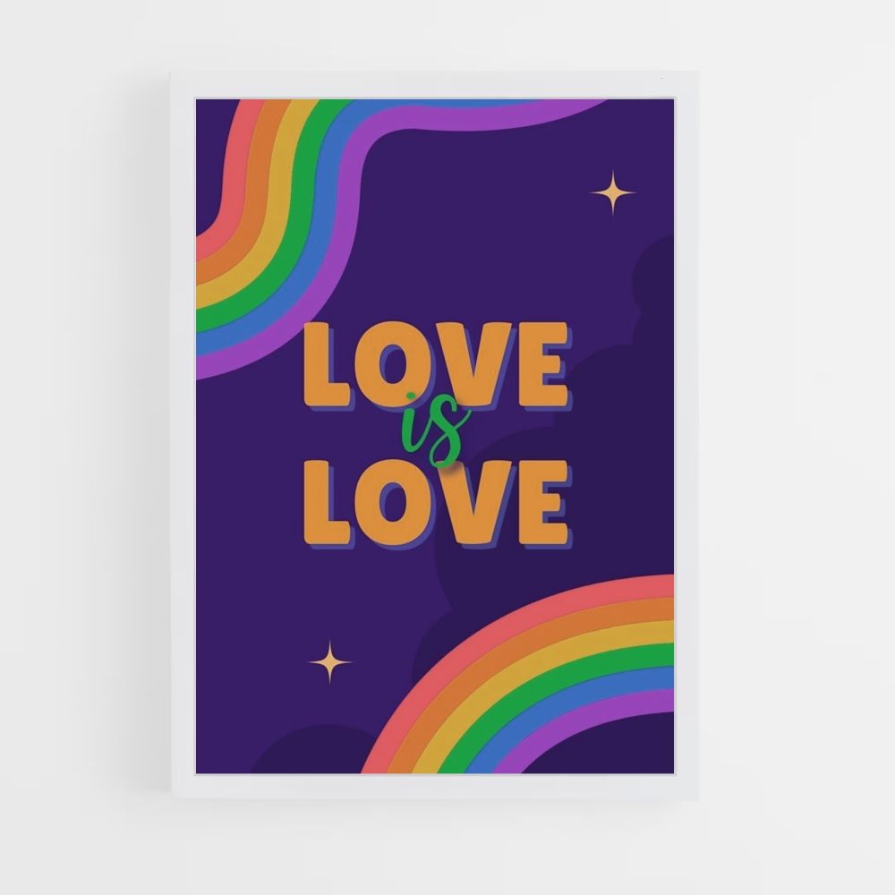 Poster Liefde Regenboog