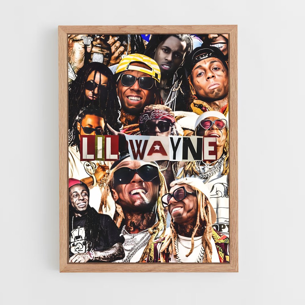 lil-wayne-4 cadre Bois clair