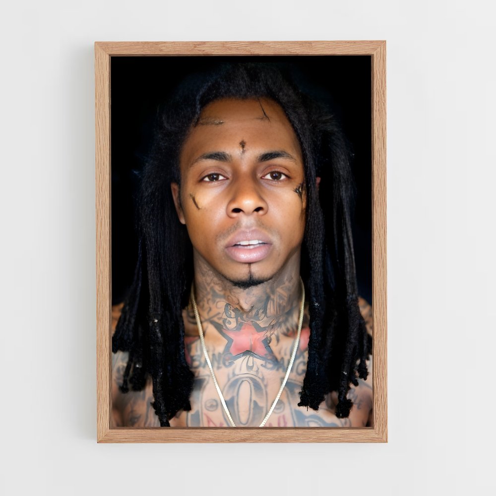 lil-wayne-7 cadre Bois clair