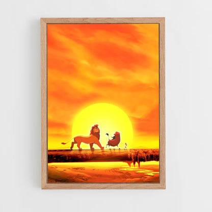 lion-king-11 cadre Bois clair