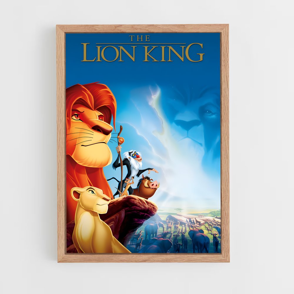 lion-king-12 cadre Bois clair