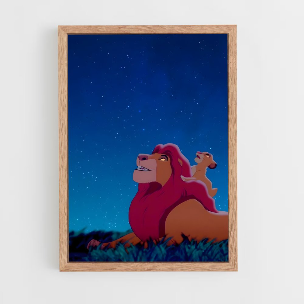 lion-king-4 cadre Bois clair