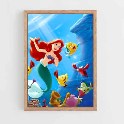 little-mermaid-2 cadre Bois clair