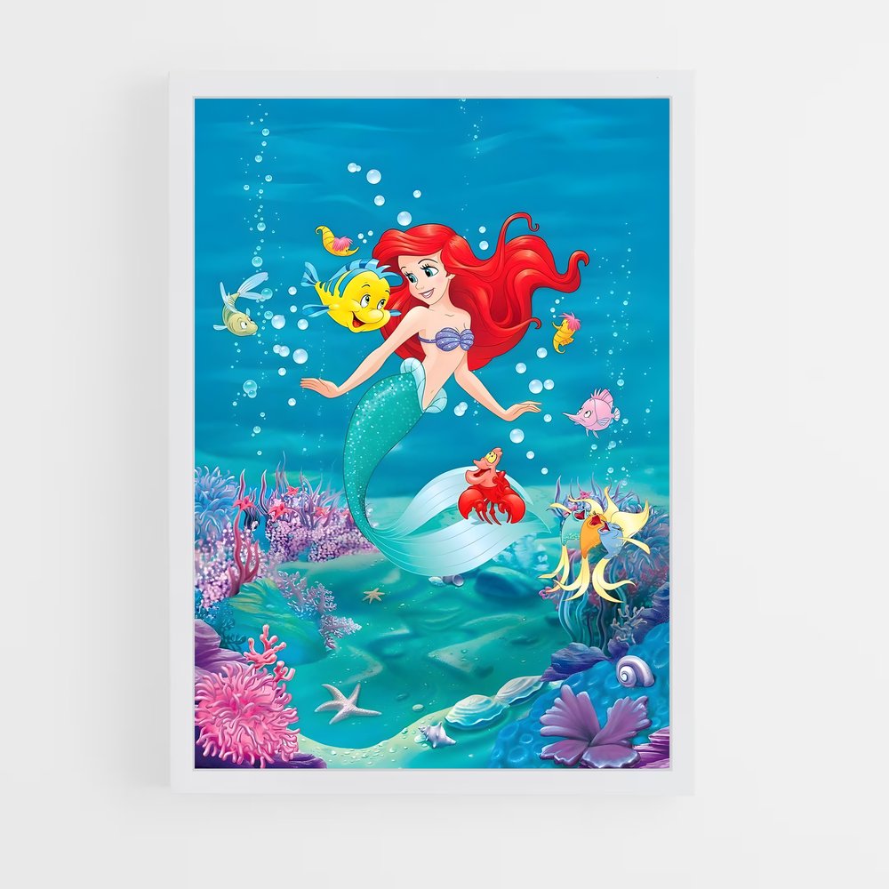 little-mermaid-4 cadre Blanc