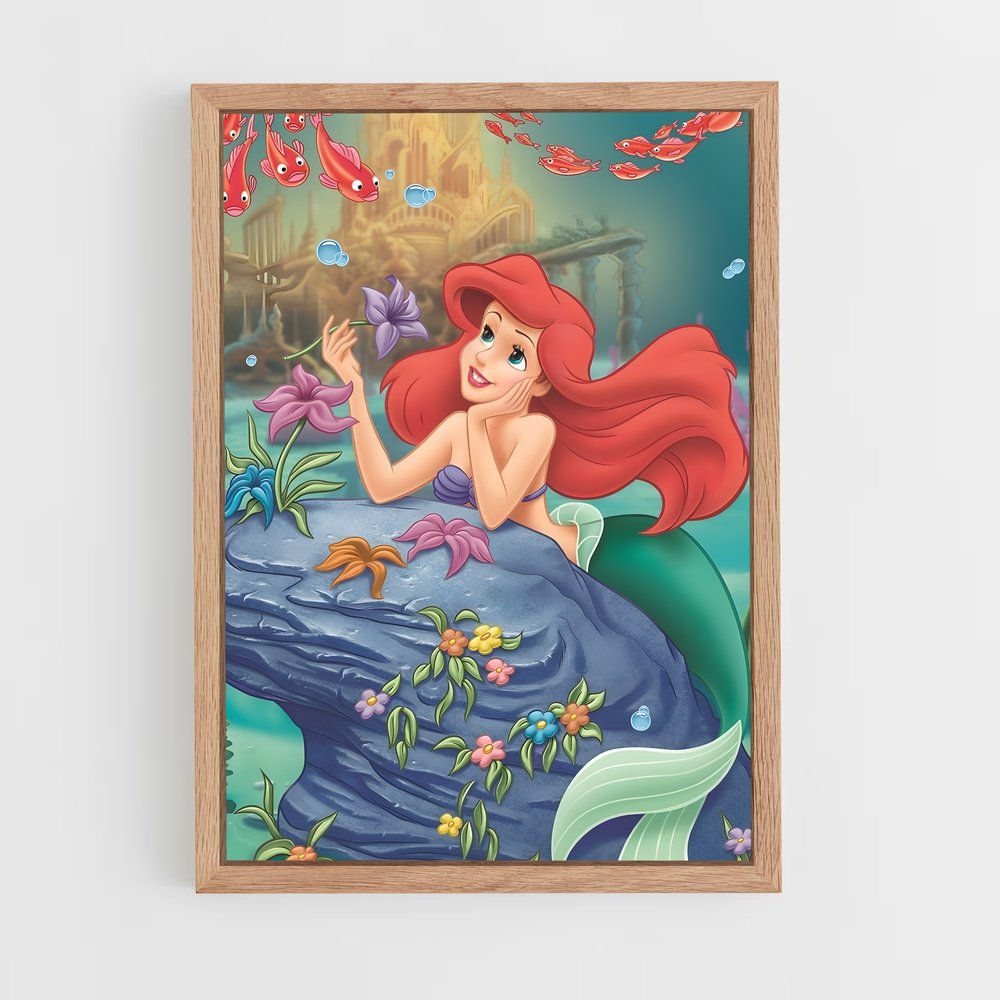 little-mermaid-5 cadre Bois clair