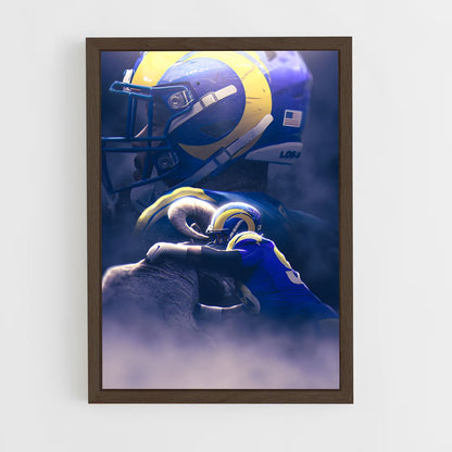 los-angeles-rams-1 cadre Bois foncé