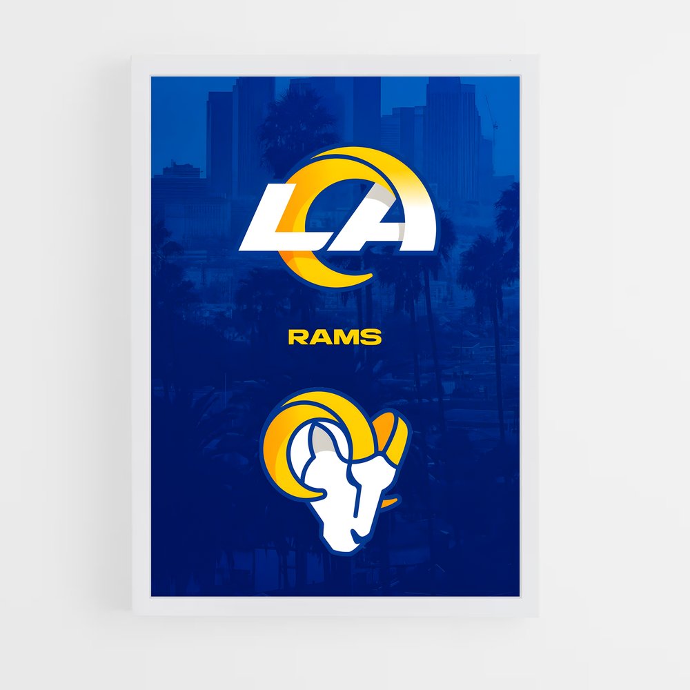 los-angeles-rams-14 cadre Blanc