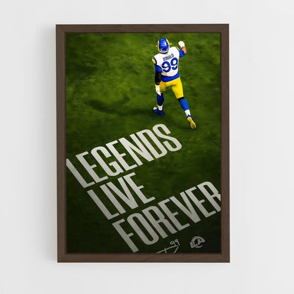 los-angeles-rams-9 cadre Bois foncé