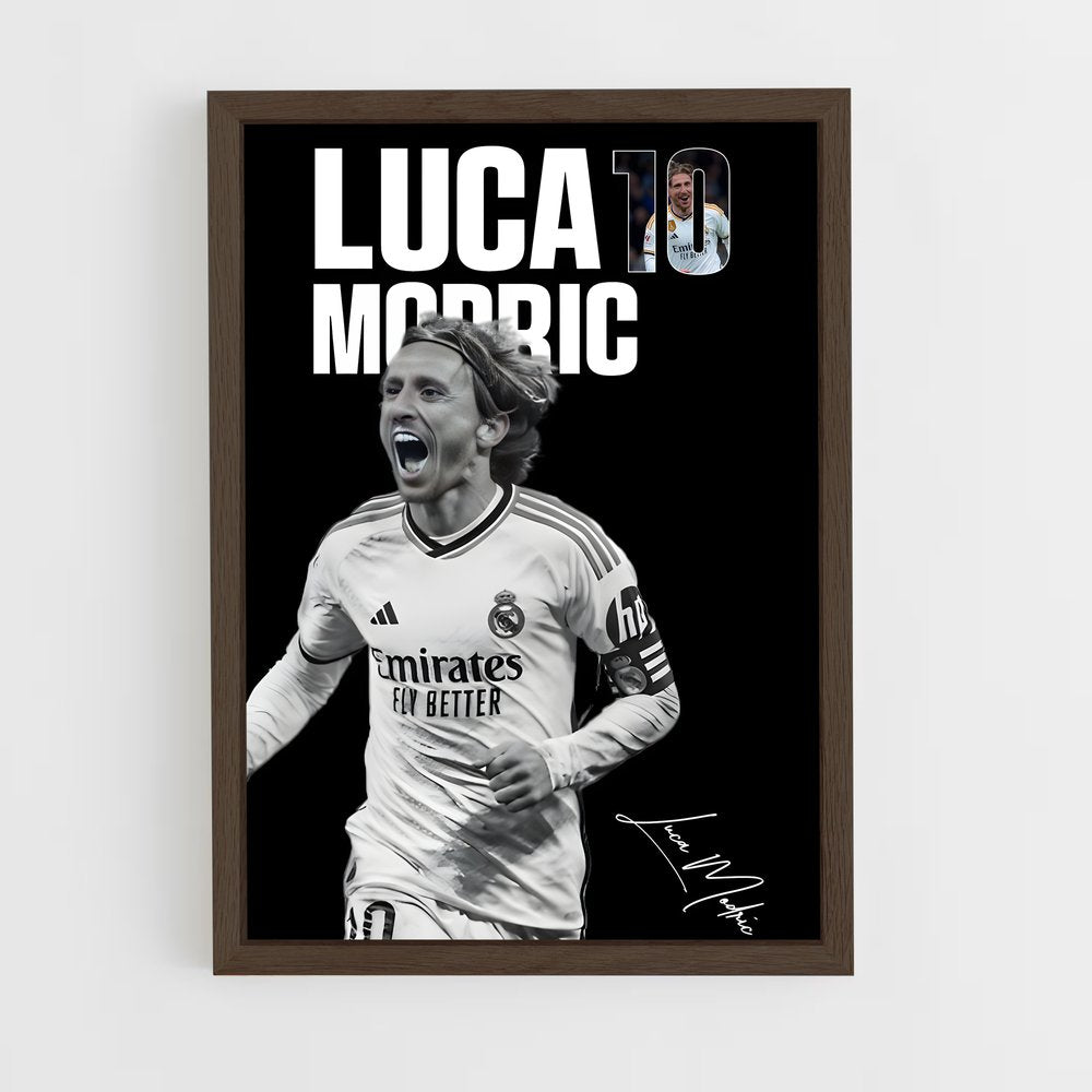 luka-modric-10 cadre Bois foncé