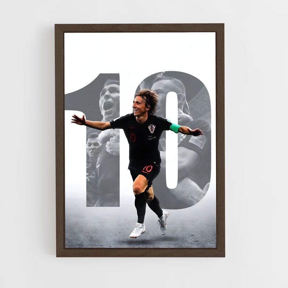 luka-modric-11 cadre Bois foncé