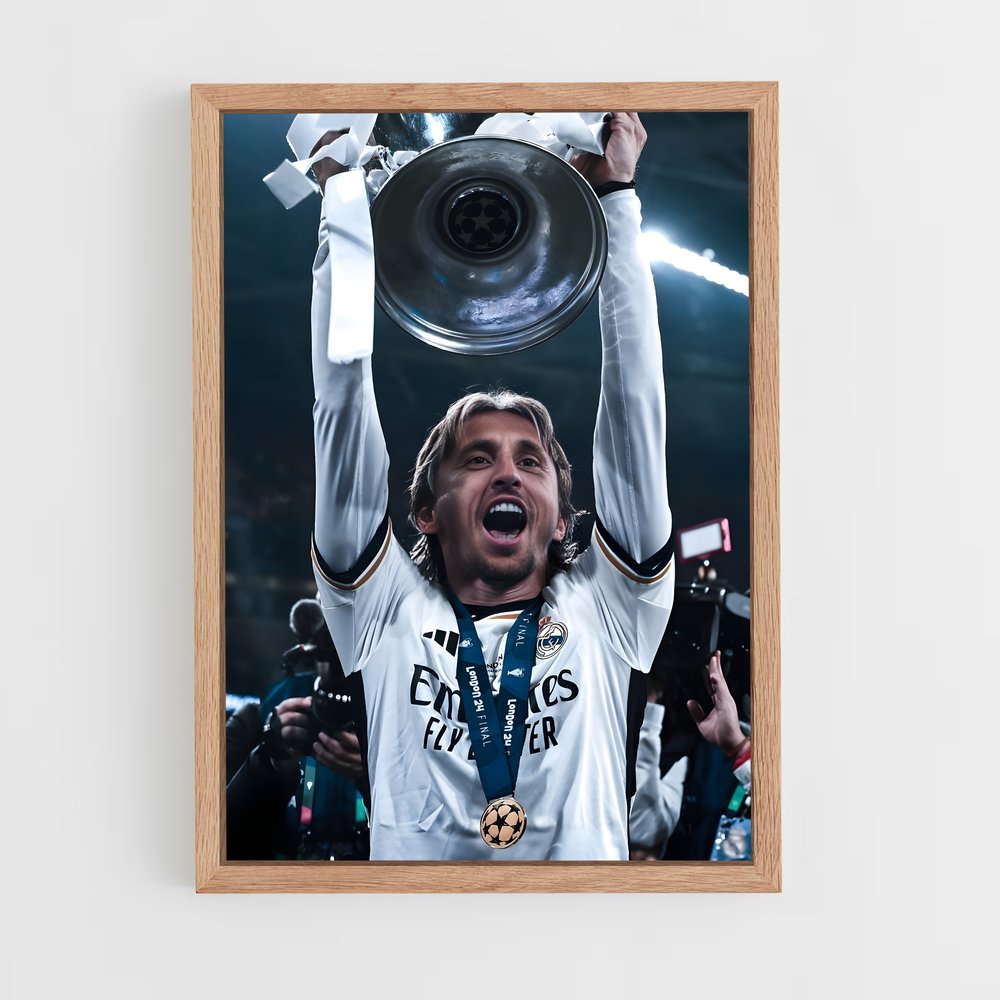 luka-modric-8 cadre Bois clair