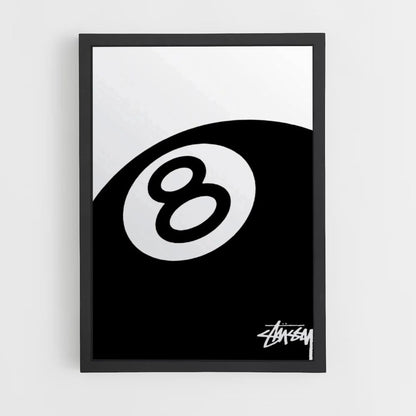 Affiche Stussy Biljart 8