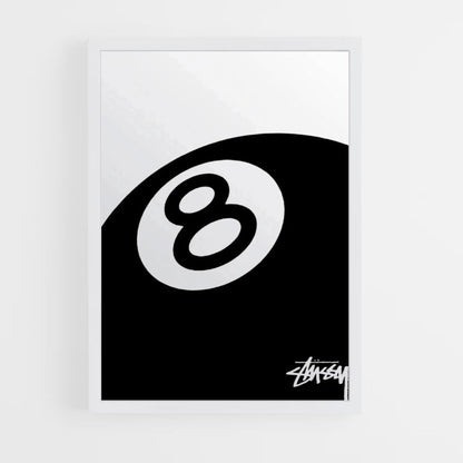 Affiche Stussy Biljart 8