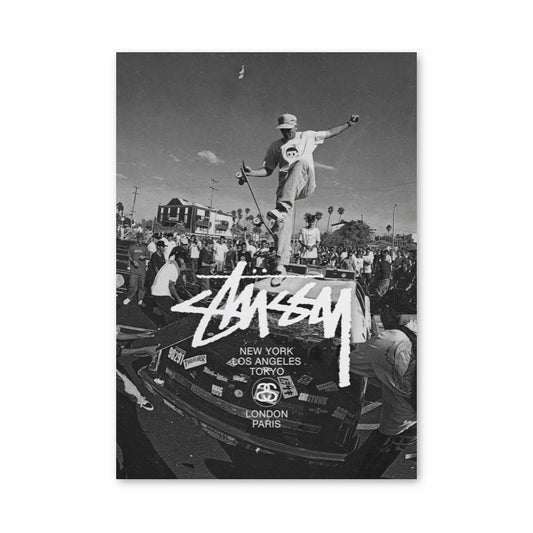 Poster Stussy Zwart en Wit