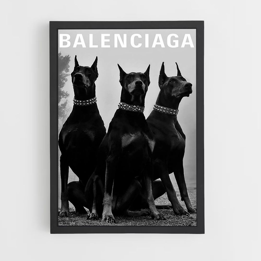 Balenciaga hondenposter