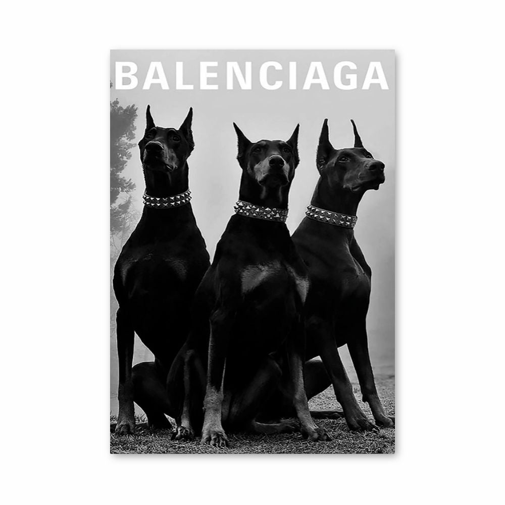 Balenciaga hondenposter