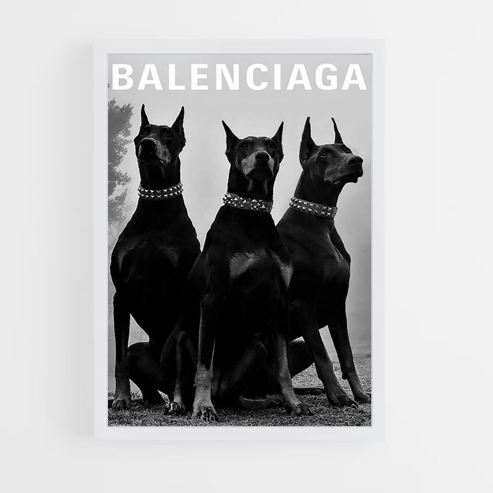 Balenciaga hondenposter