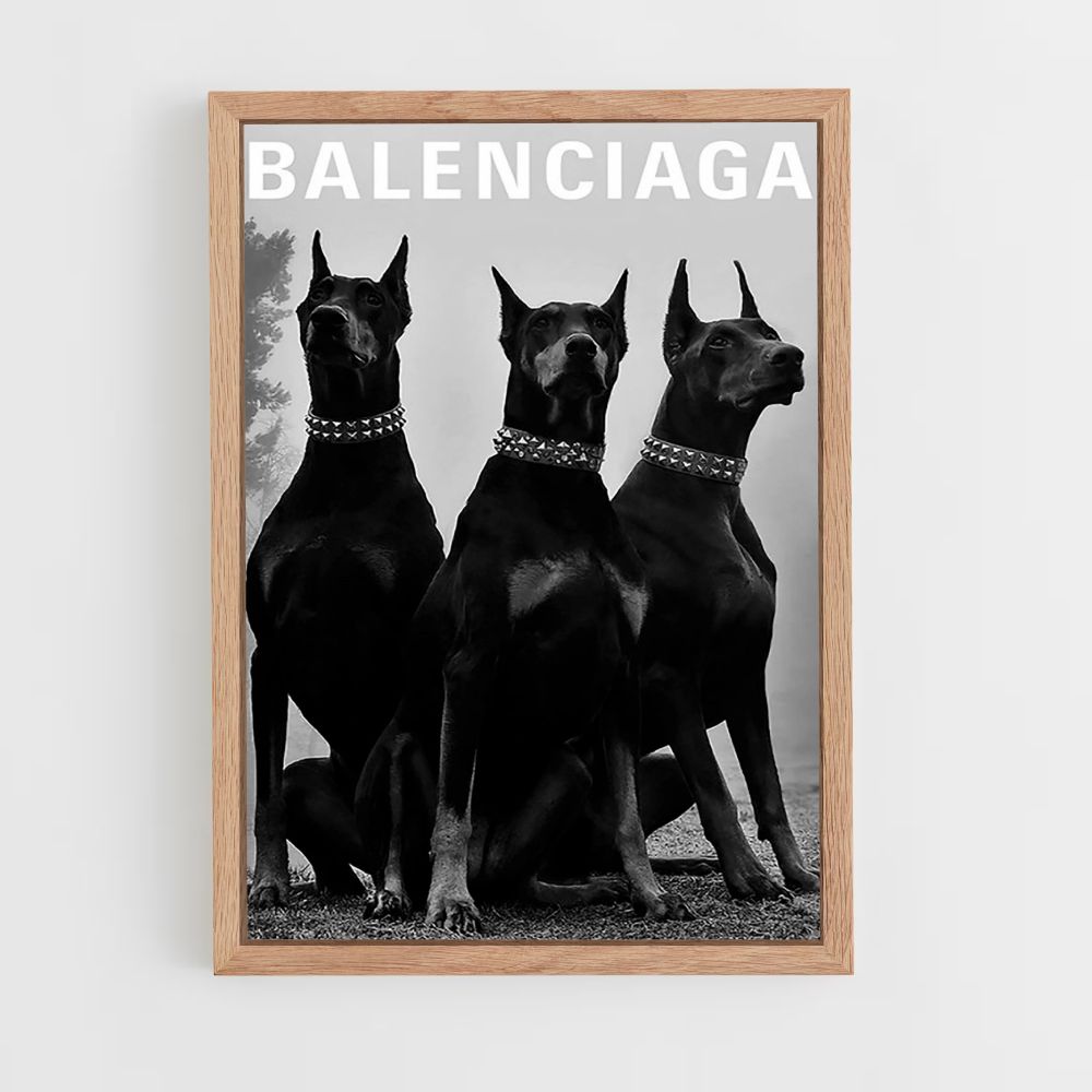 Balenciaga hondenposter