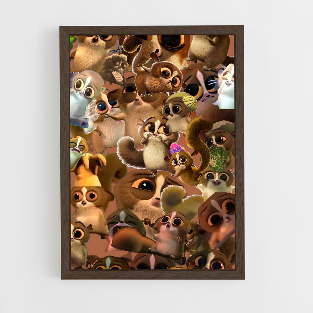 madagascar-11 cadre Bois foncé