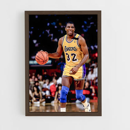 magic-johnson-14 cadre Bois foncé